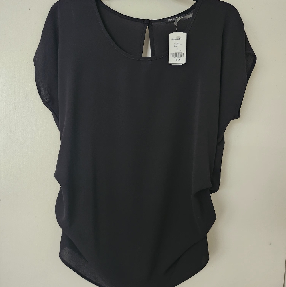 Ladies Black Top-size L